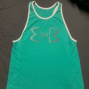 Never worn loose teal fit Under Armour tank!